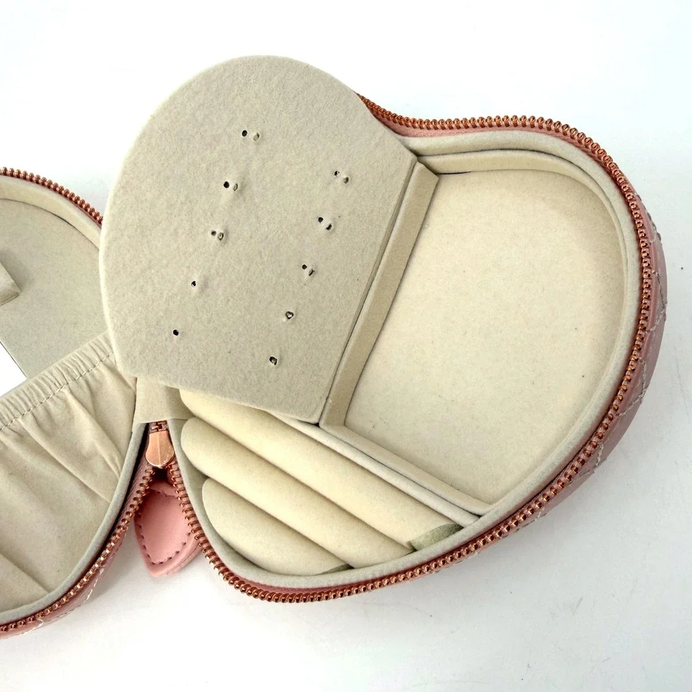 Tiny Blessings Pink Heart Jewelry Box Girls Mirror Quilted Rose NEW Imperfect